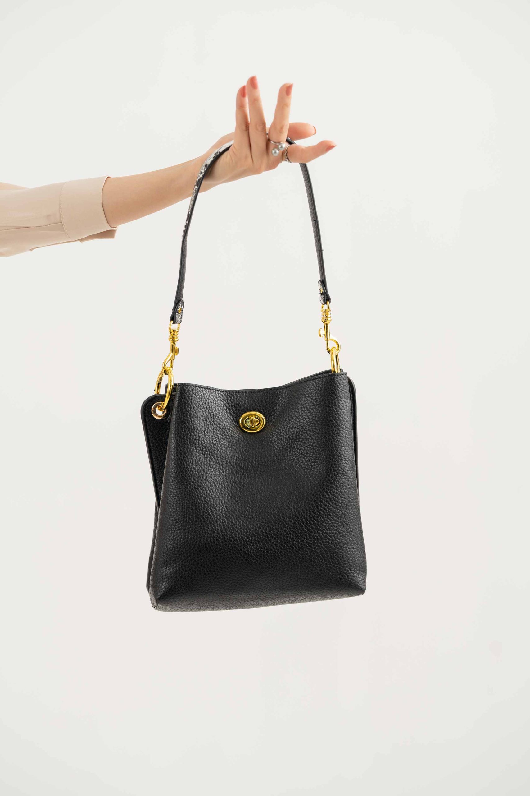Black Shoulder Bag-441002103 - Image 4