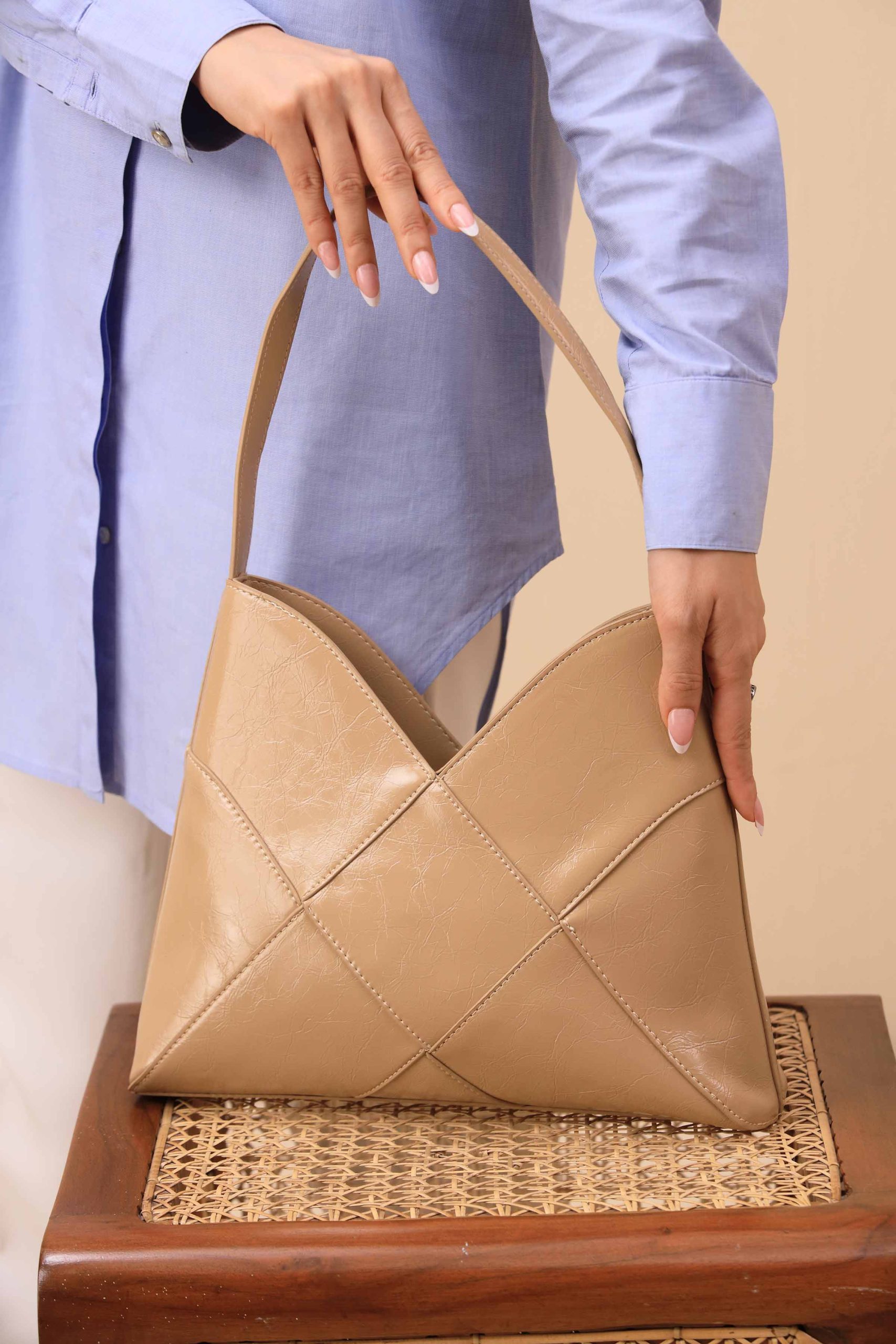 Beige Shoulder Bag-443212118 - Image 5