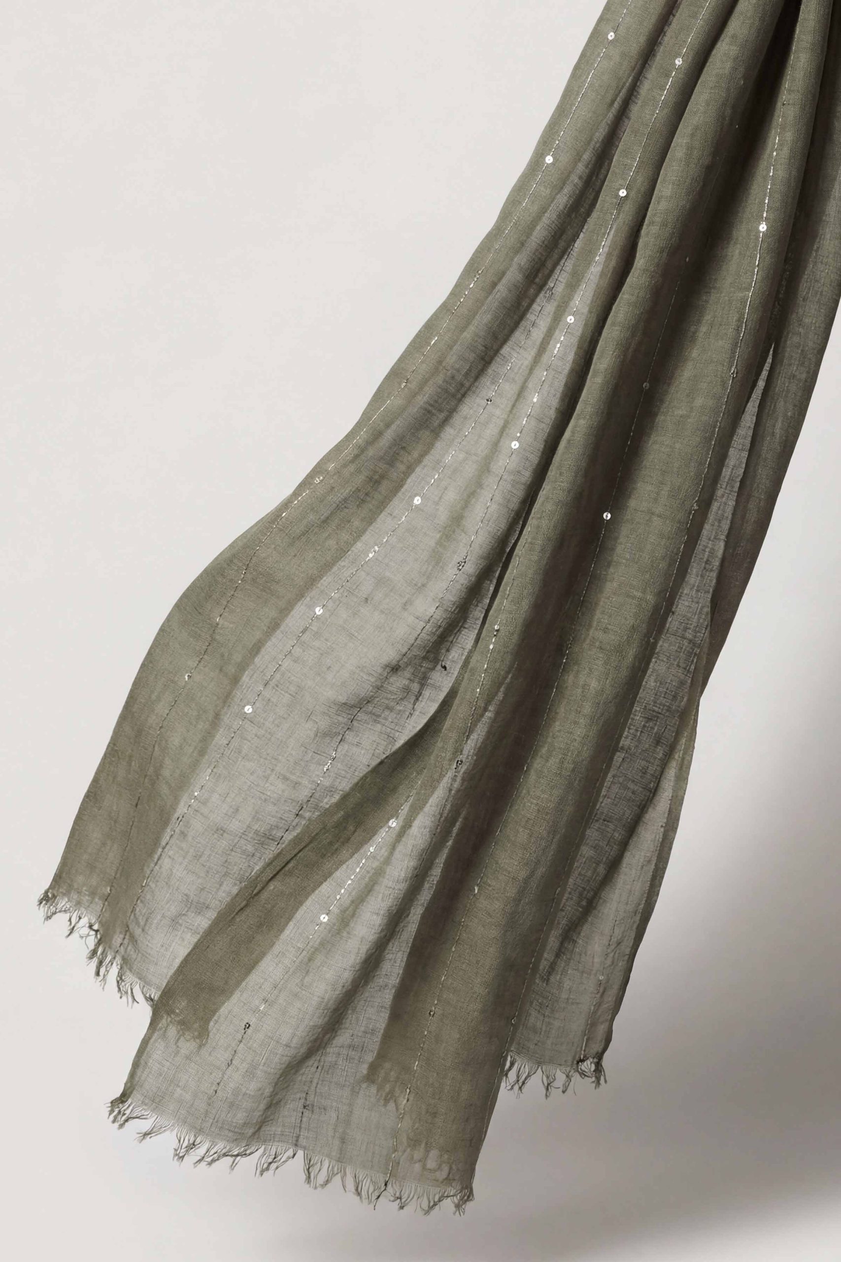 Dark Green Women Scarf-443392104 - Image 2