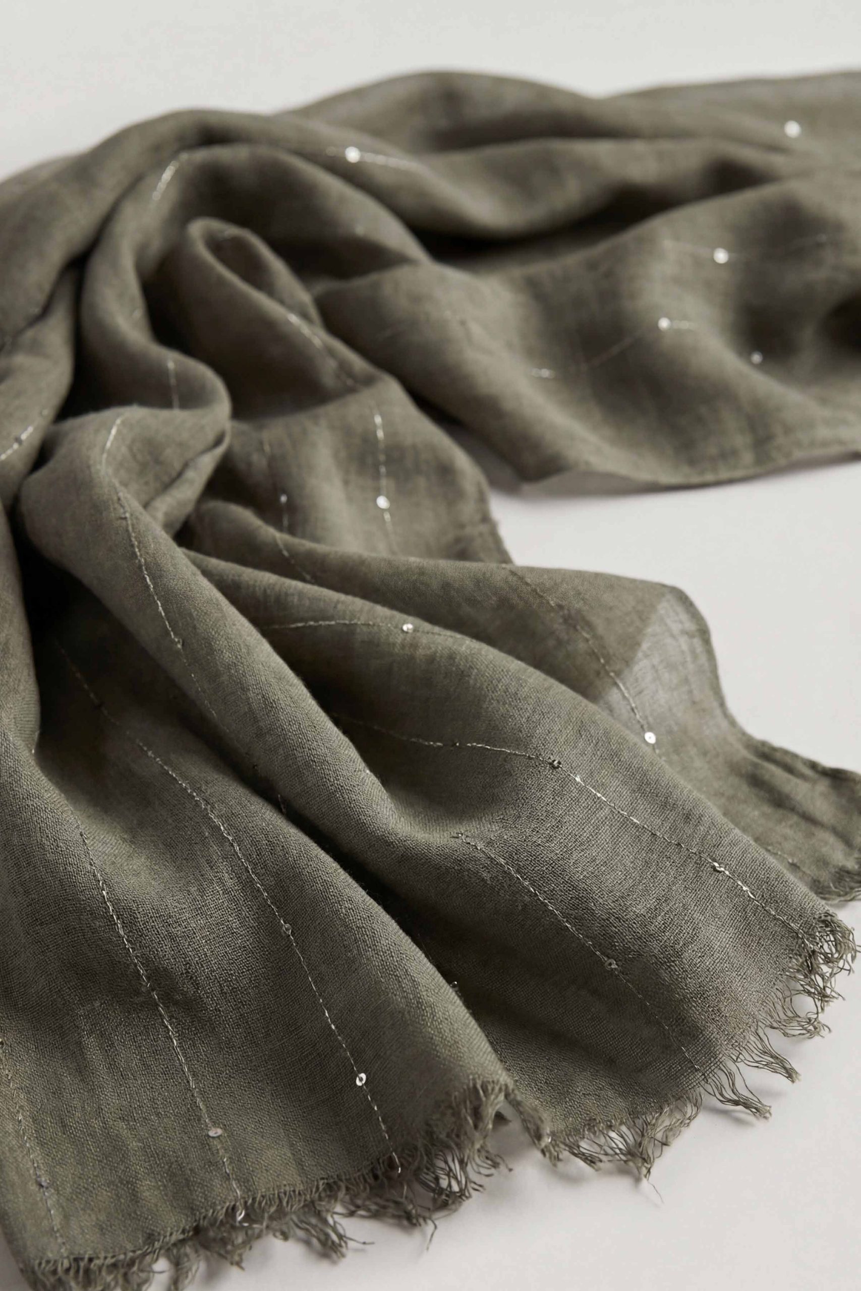 Dark Green Women Scarf-443392104 - Image 3