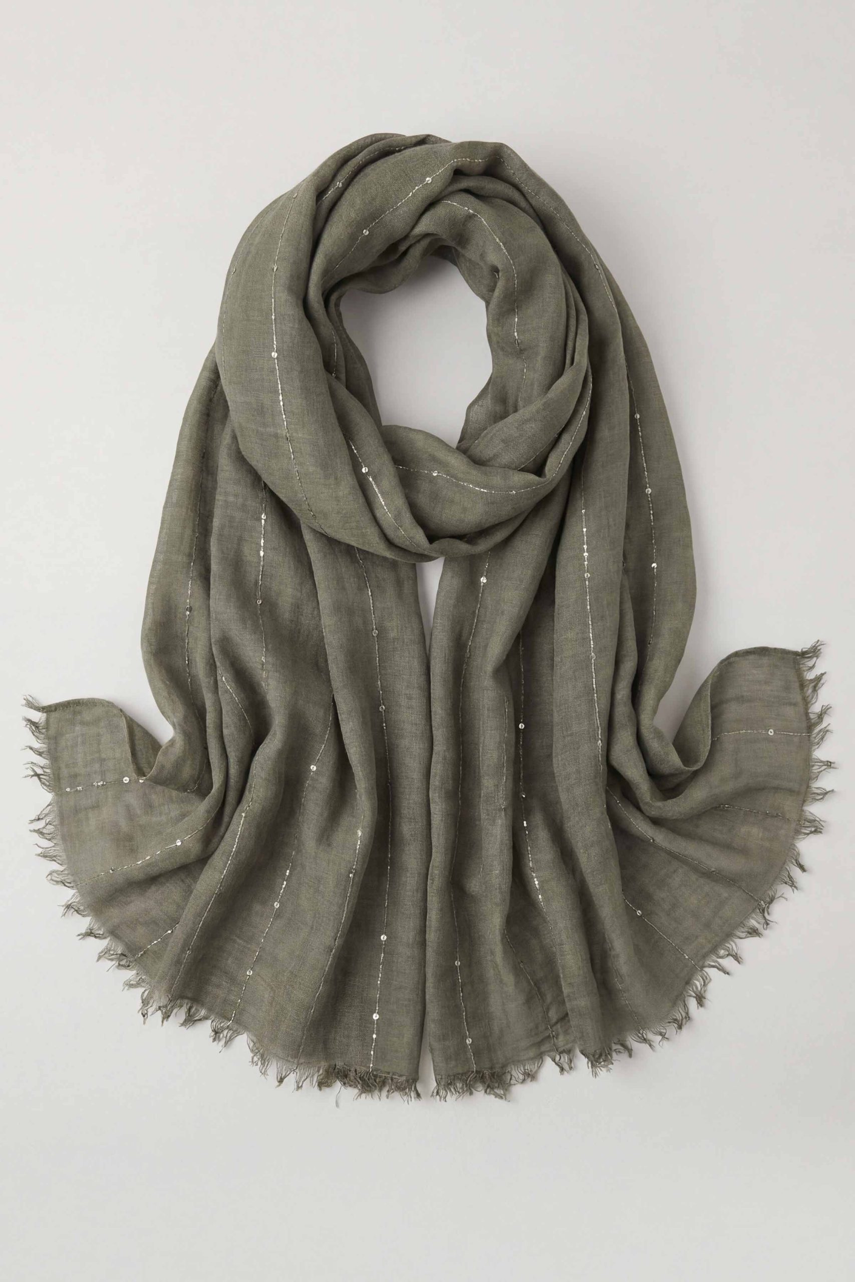 Dark Green Women Scarf-443392104 - Image 4
