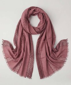 Dark Pink Women Scarf-443402114
