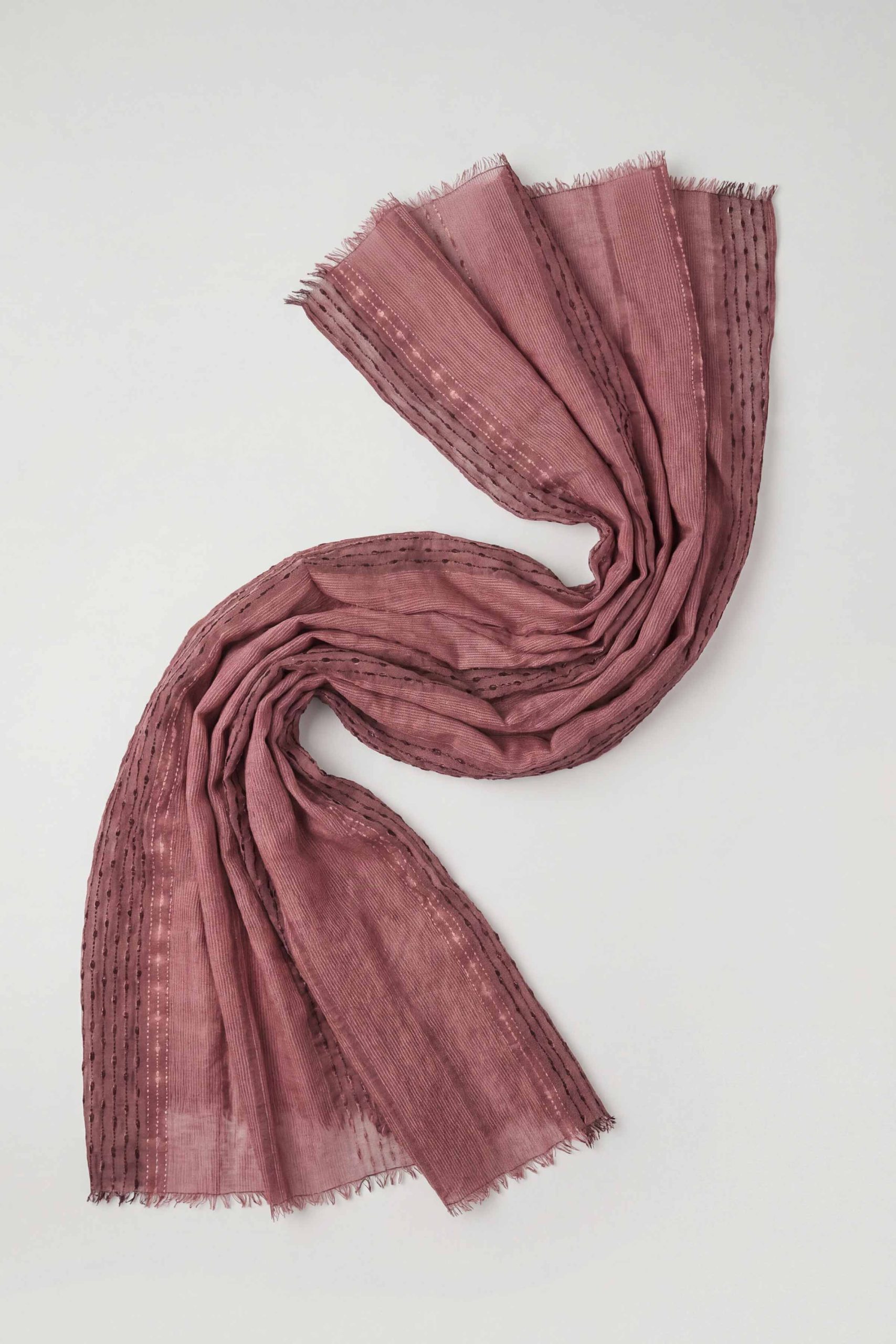 Dark Pink Women Scarf-443402114 - Image 2