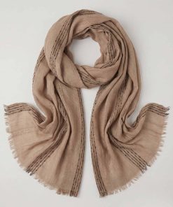 Khaki Women Scarf-443402130