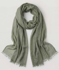 Green Women Scarf-443432104