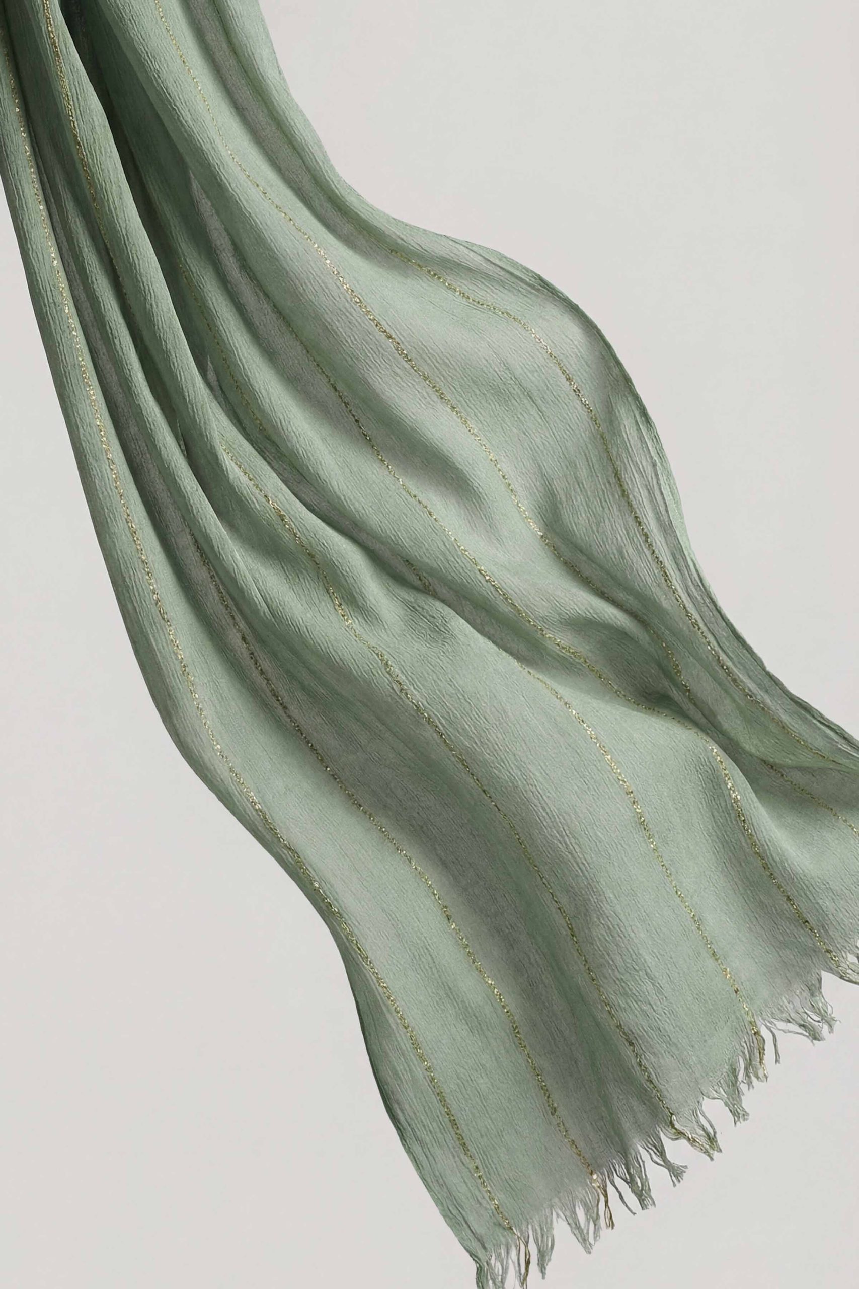 Green Women Scarf-443442104 - Image 2