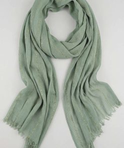 Green Women Scarf-443442104
