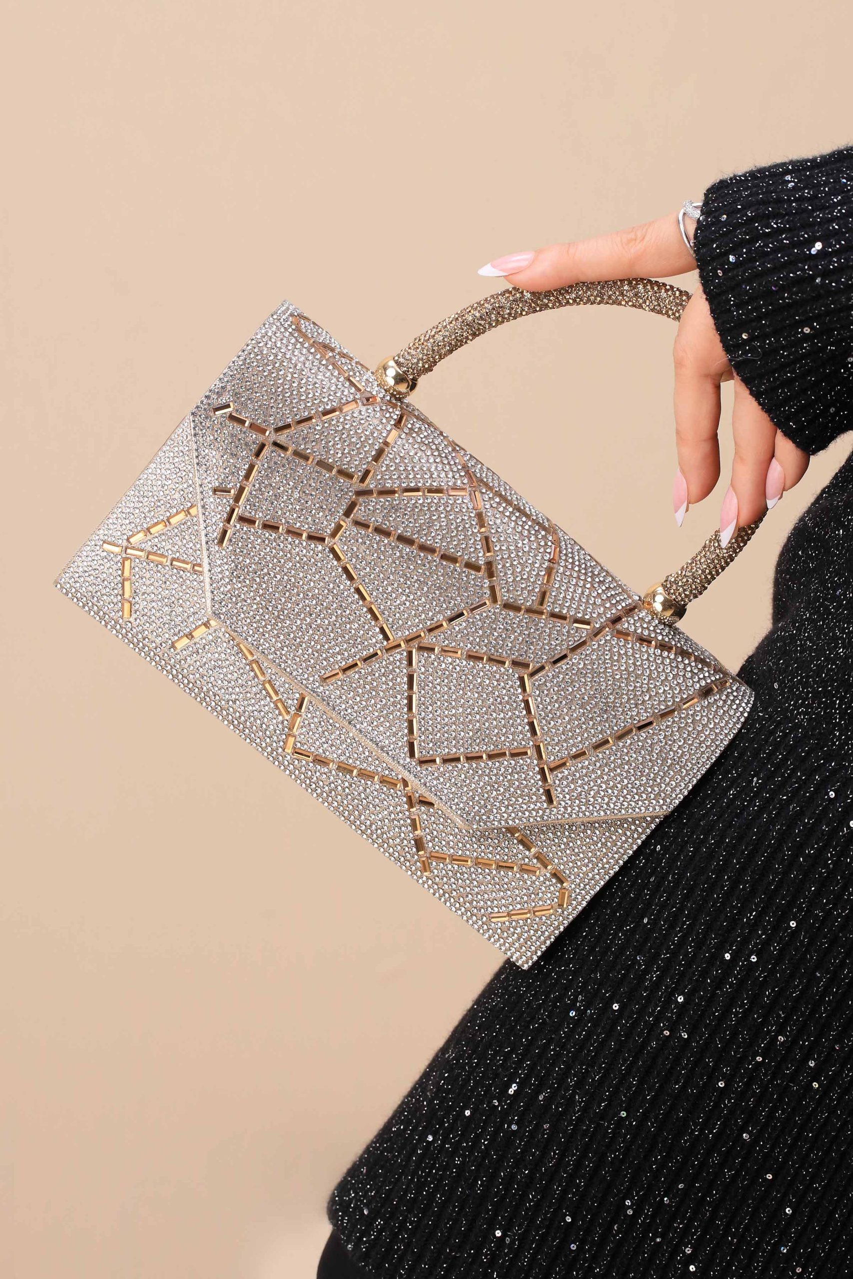 Gold & Silver Clutch-444132119 - Image 4