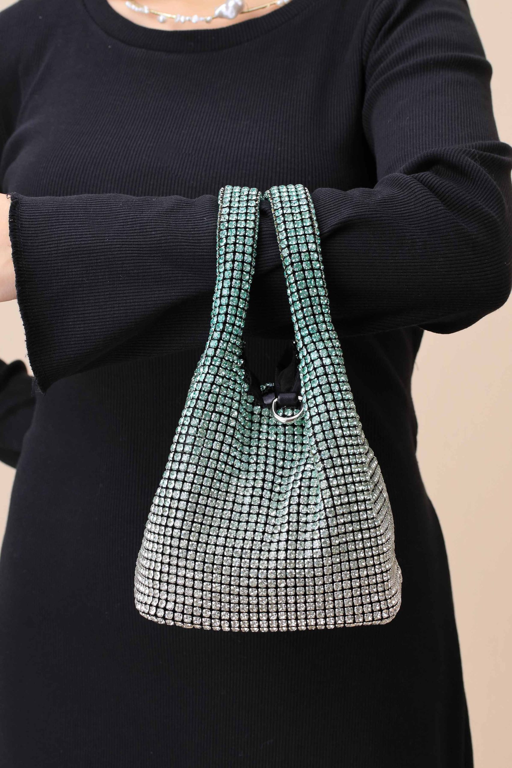 Gradient Green Clutch-444182104 - Image 2