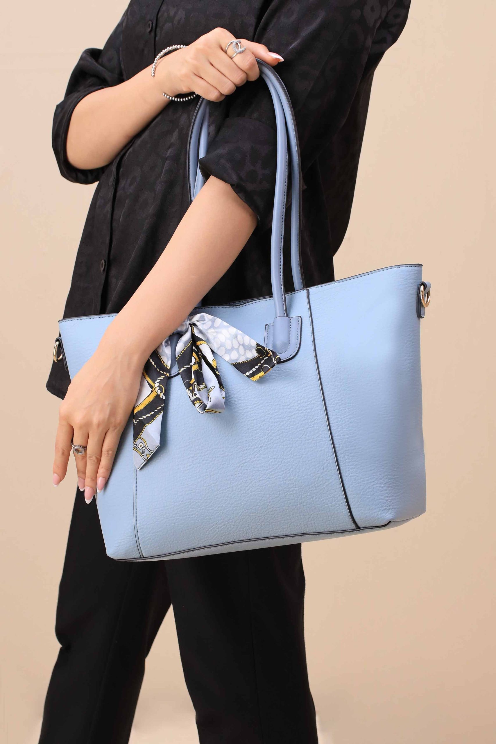 Grey Blue Shoulder Bag-444372111 - Image 3