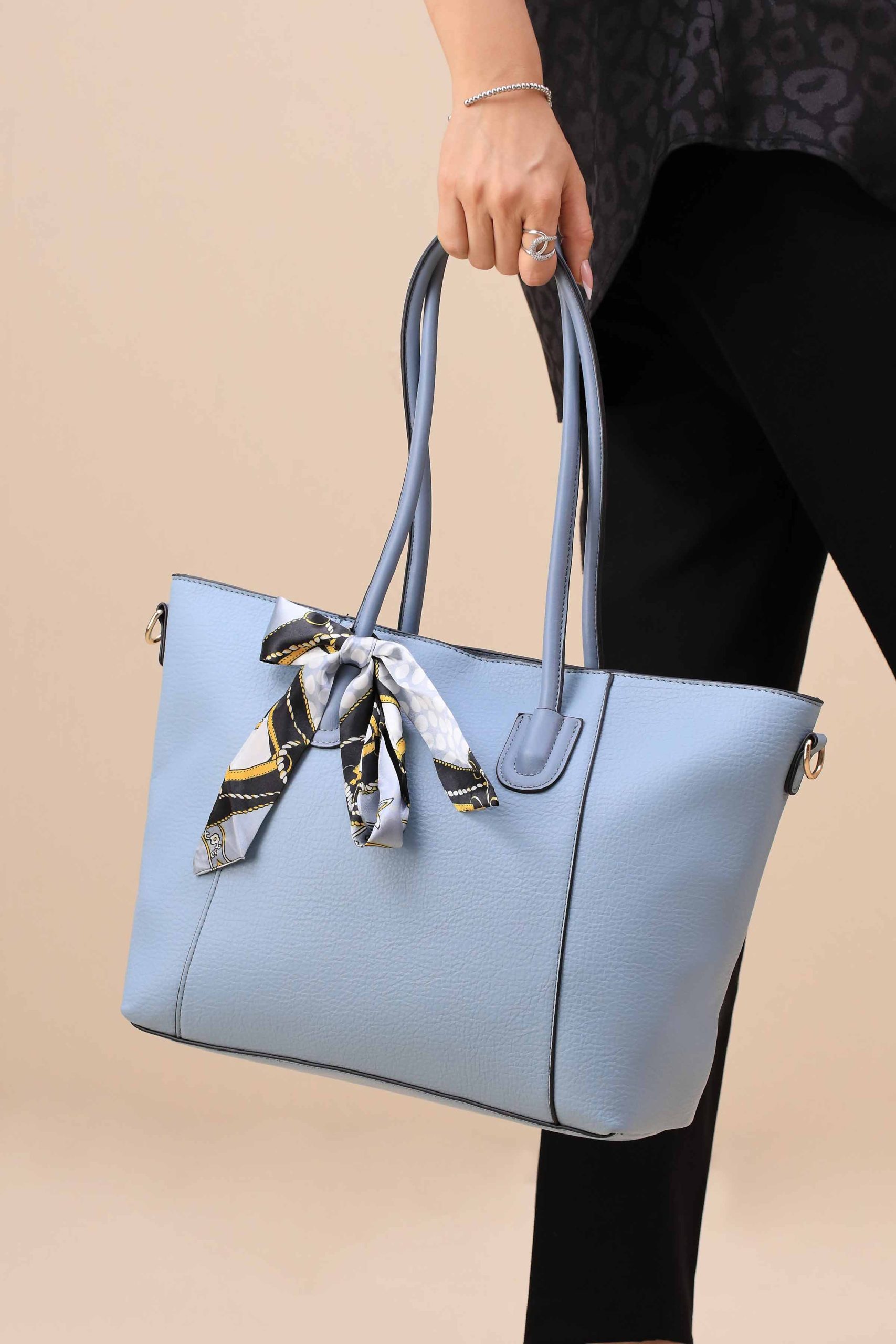 Grey Blue Shoulder Bag-444372111 - Image 2