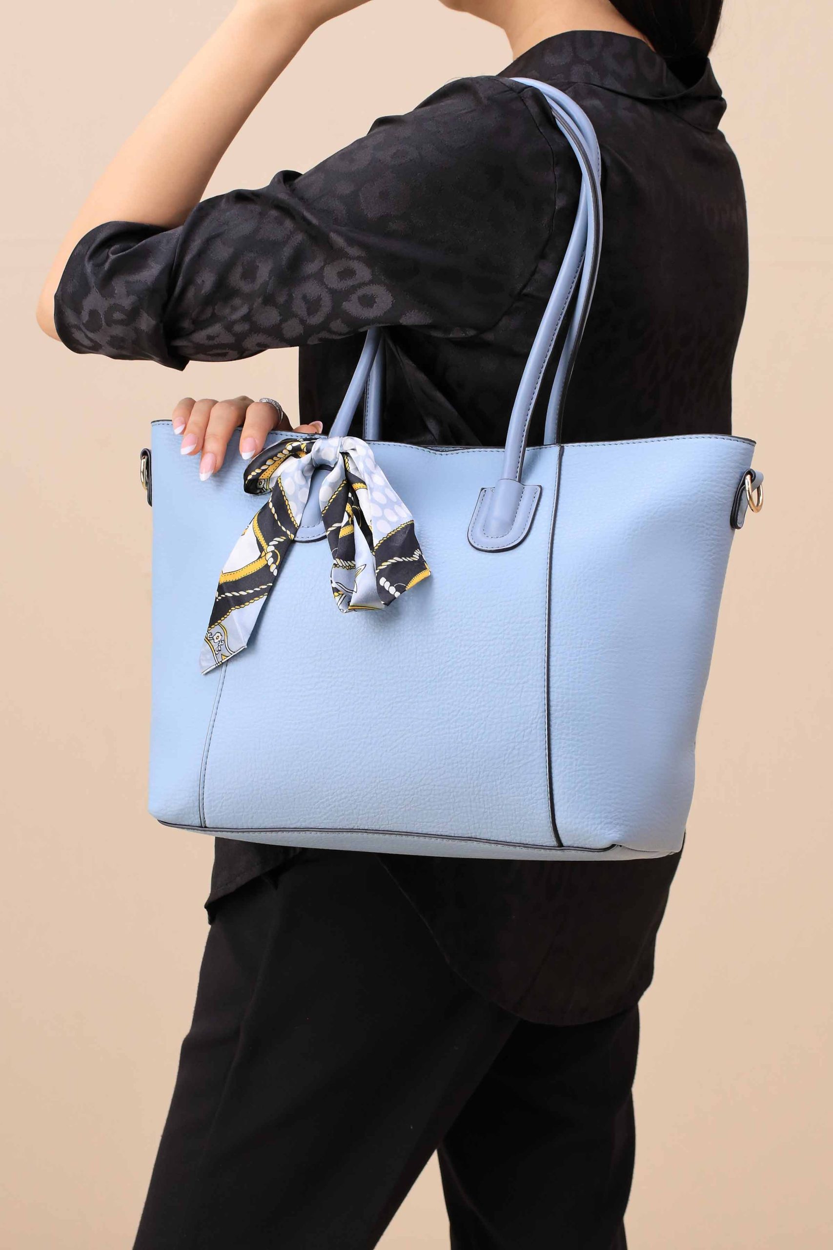 Grey Blue Shoulder Bag-444372111 - Image 4