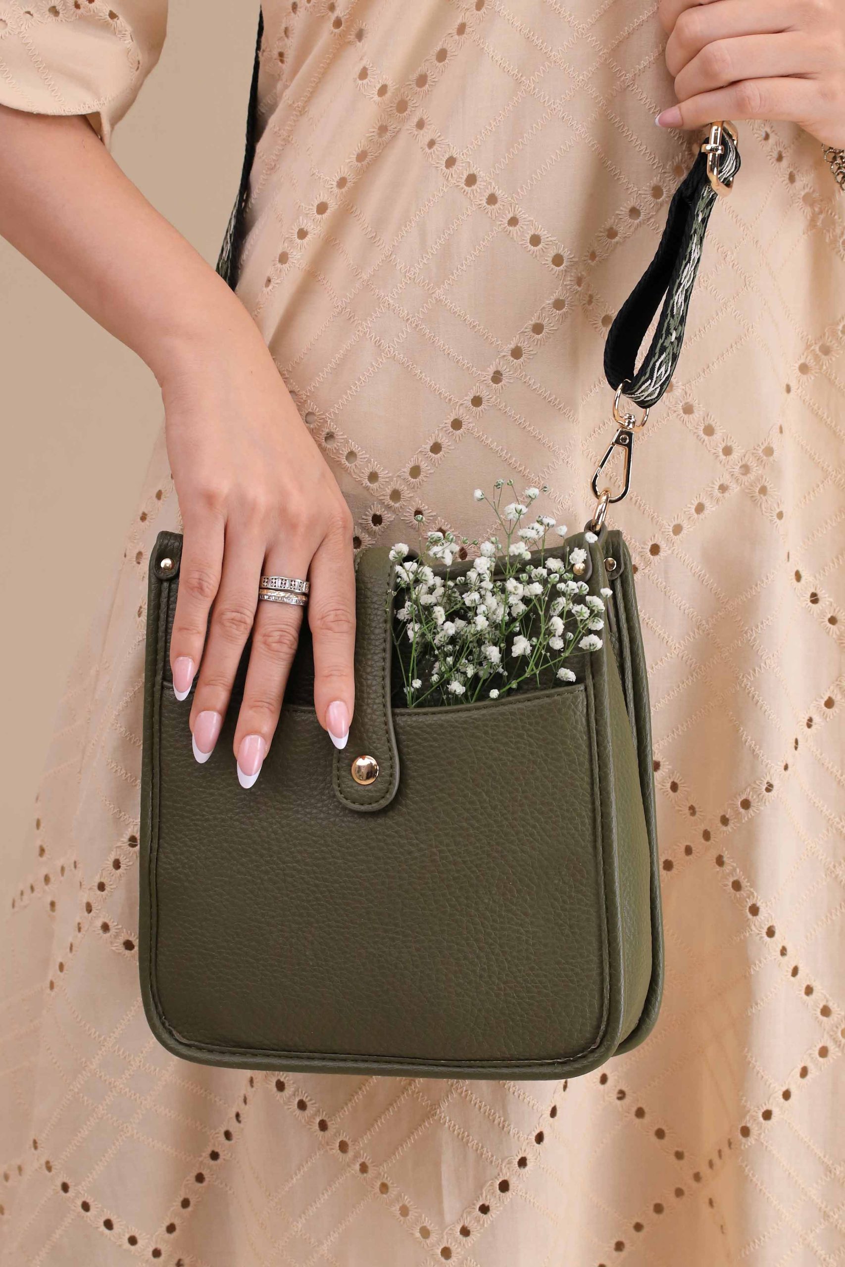 Green Shoulder Bag-444762104 - Image 3