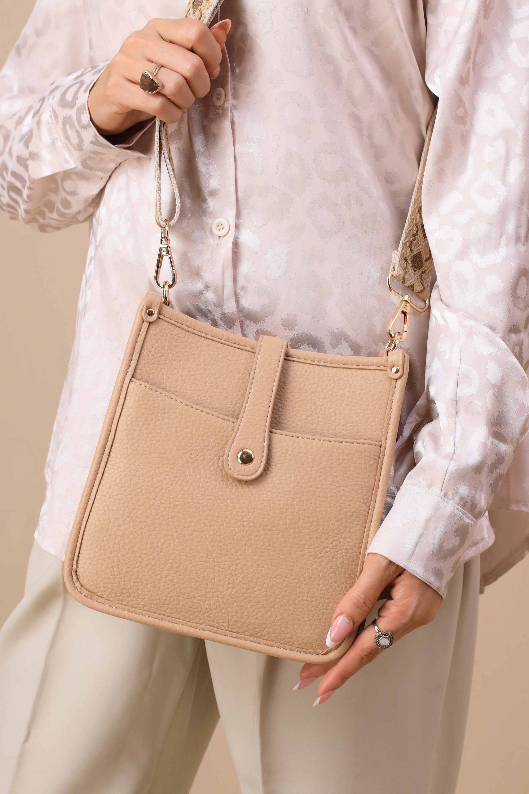 Beige Shoulder Bag-444762118 - Image 2