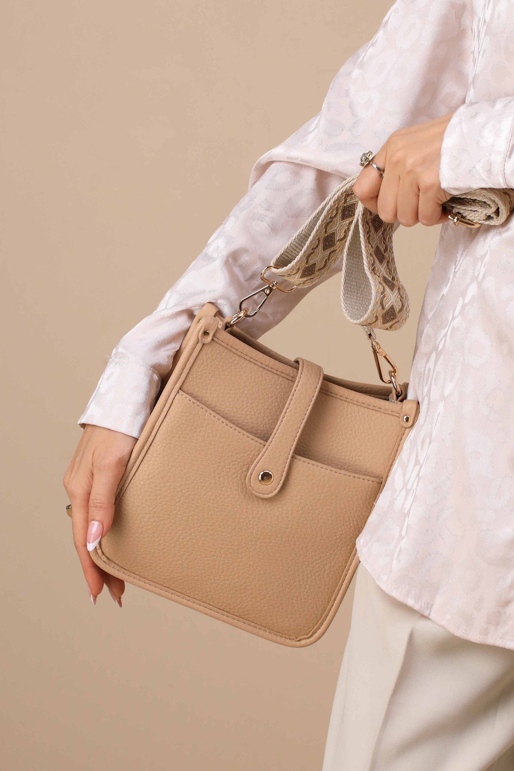 Beige Shoulder Bag-444762118 - Image 4