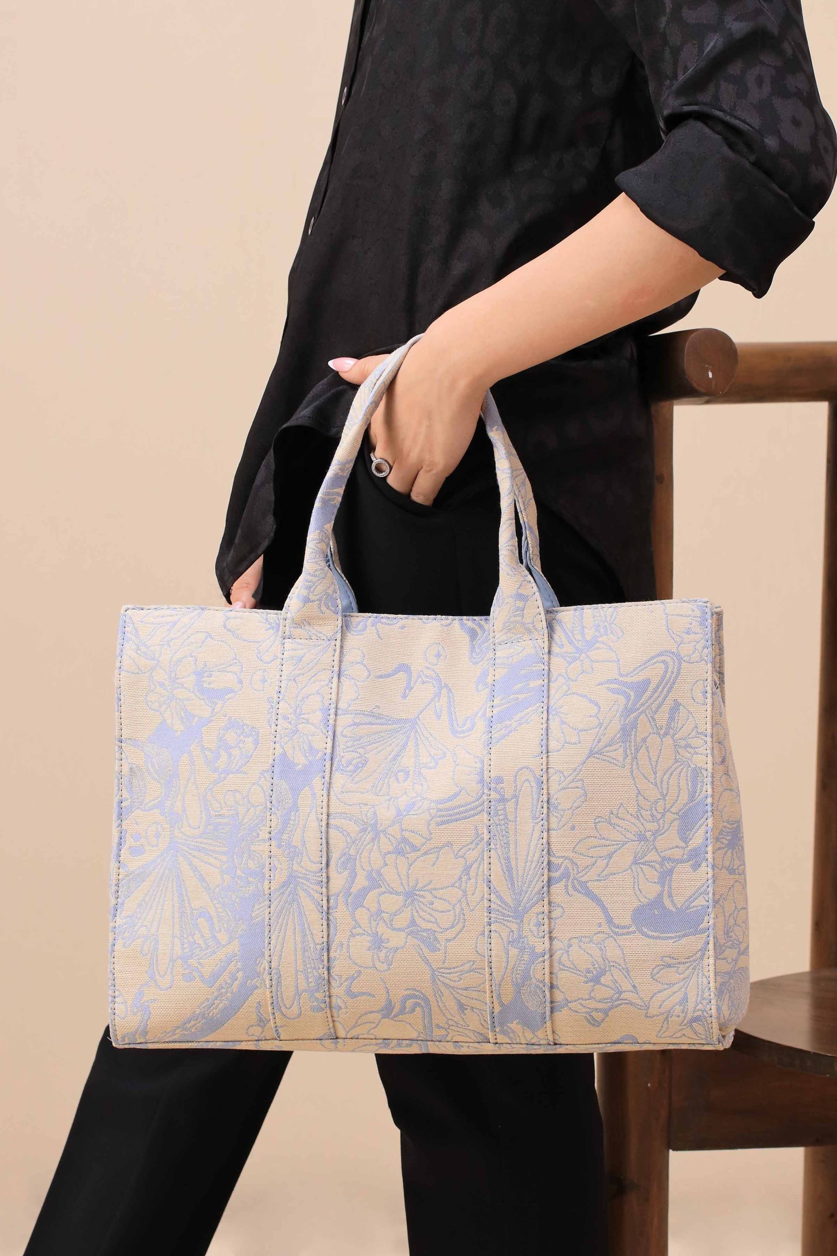 Blue Tote Bag-444782108 - Image 3