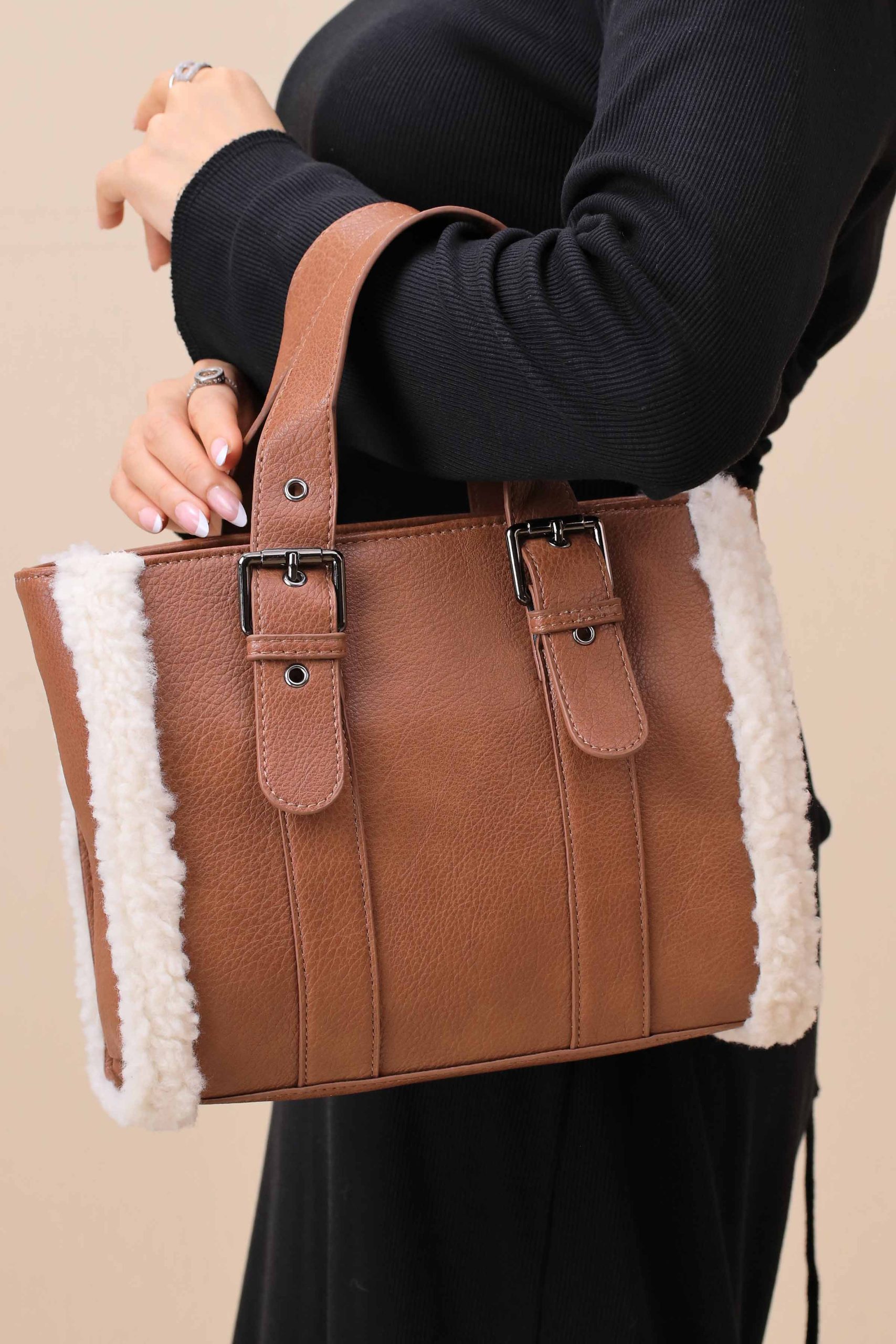 Brown Tote Bag-444792113 - Image 3