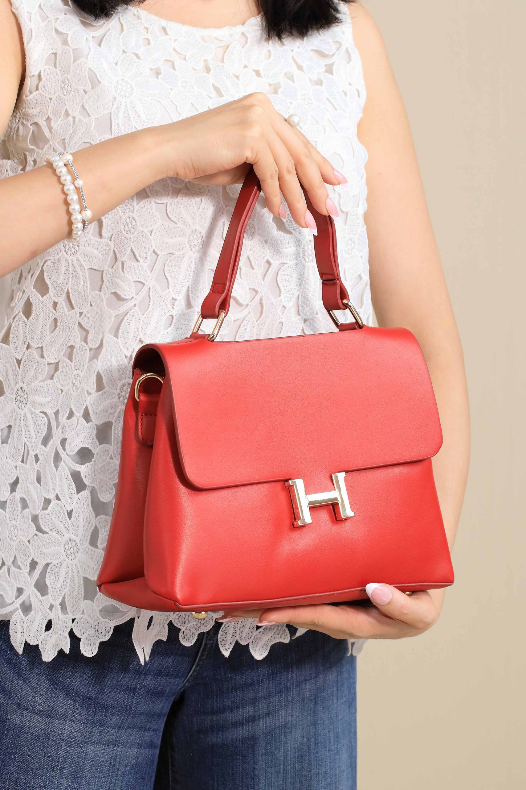 Red Shoulder Bag-444812101 - Image 5