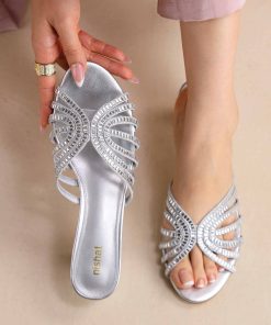 Silver Block Heels-445272920