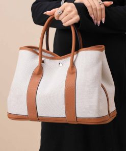 White & Brown Shoulder Bag-445452112