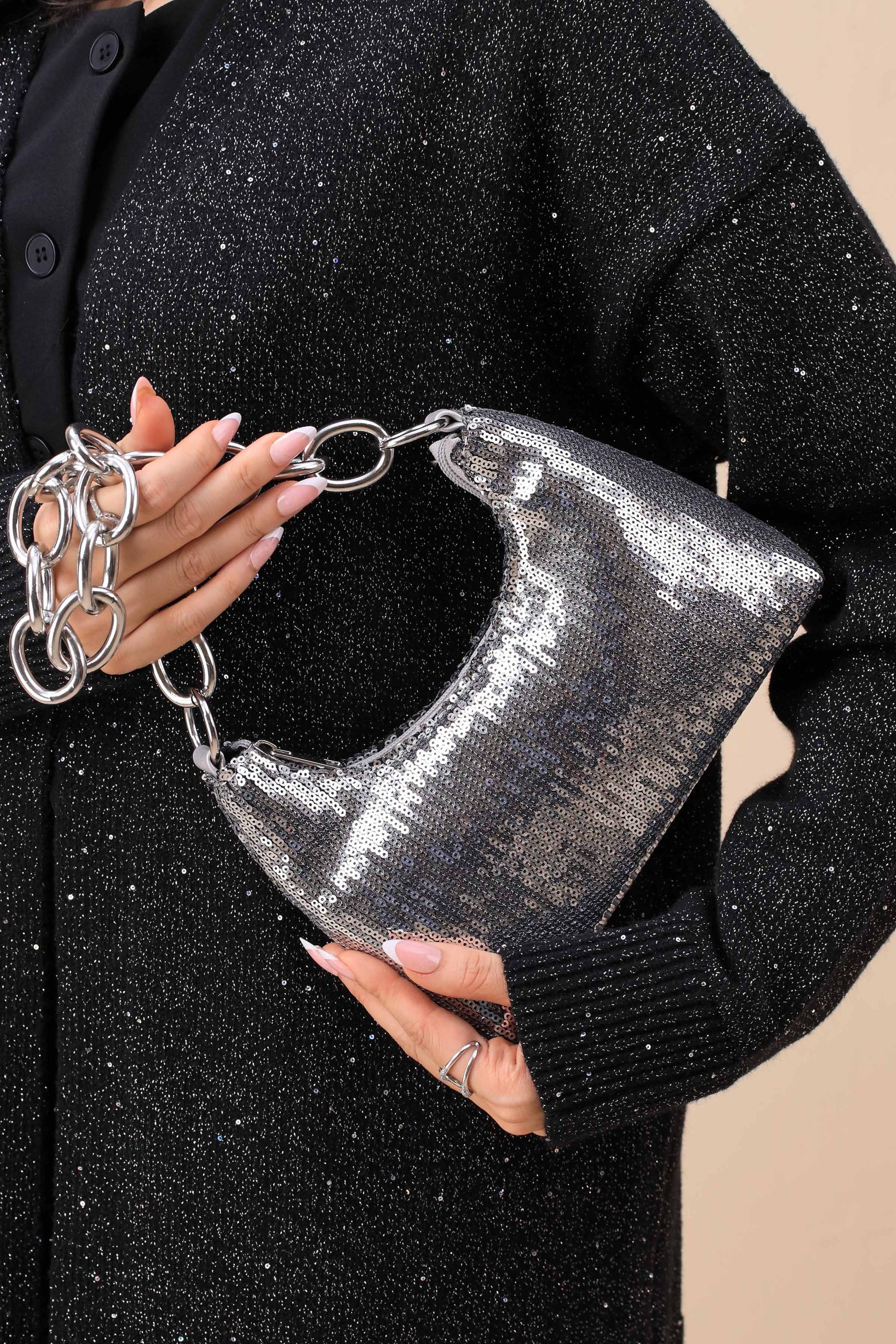 Silver Clutch-445732120 - Image 5