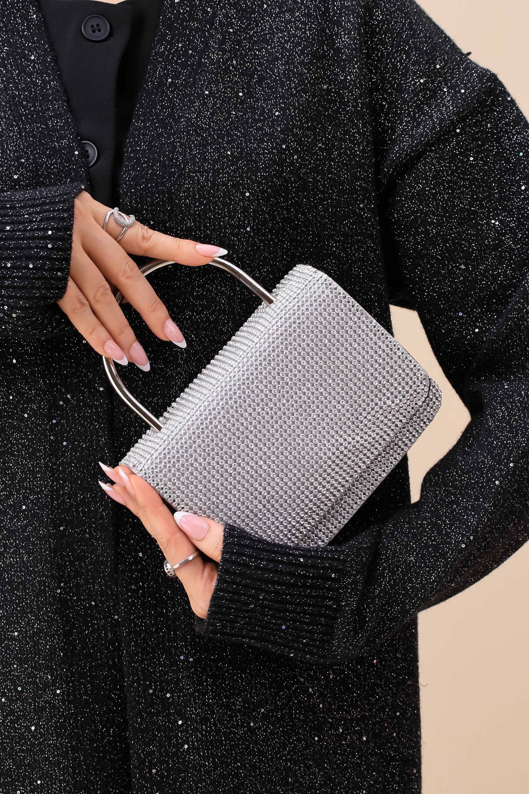 Silver Clutch-445742120