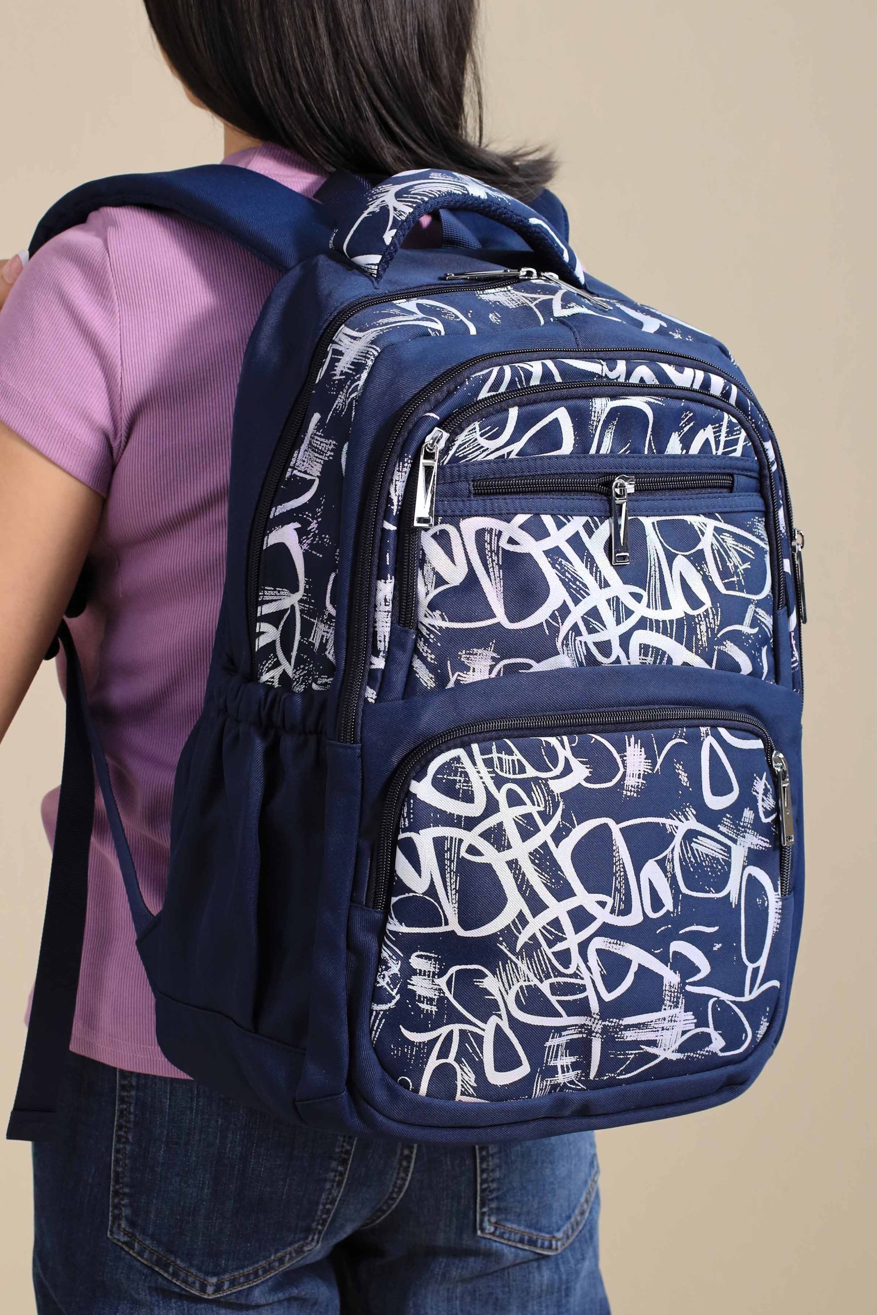 Navy Back Pack-446012121 - Image 3