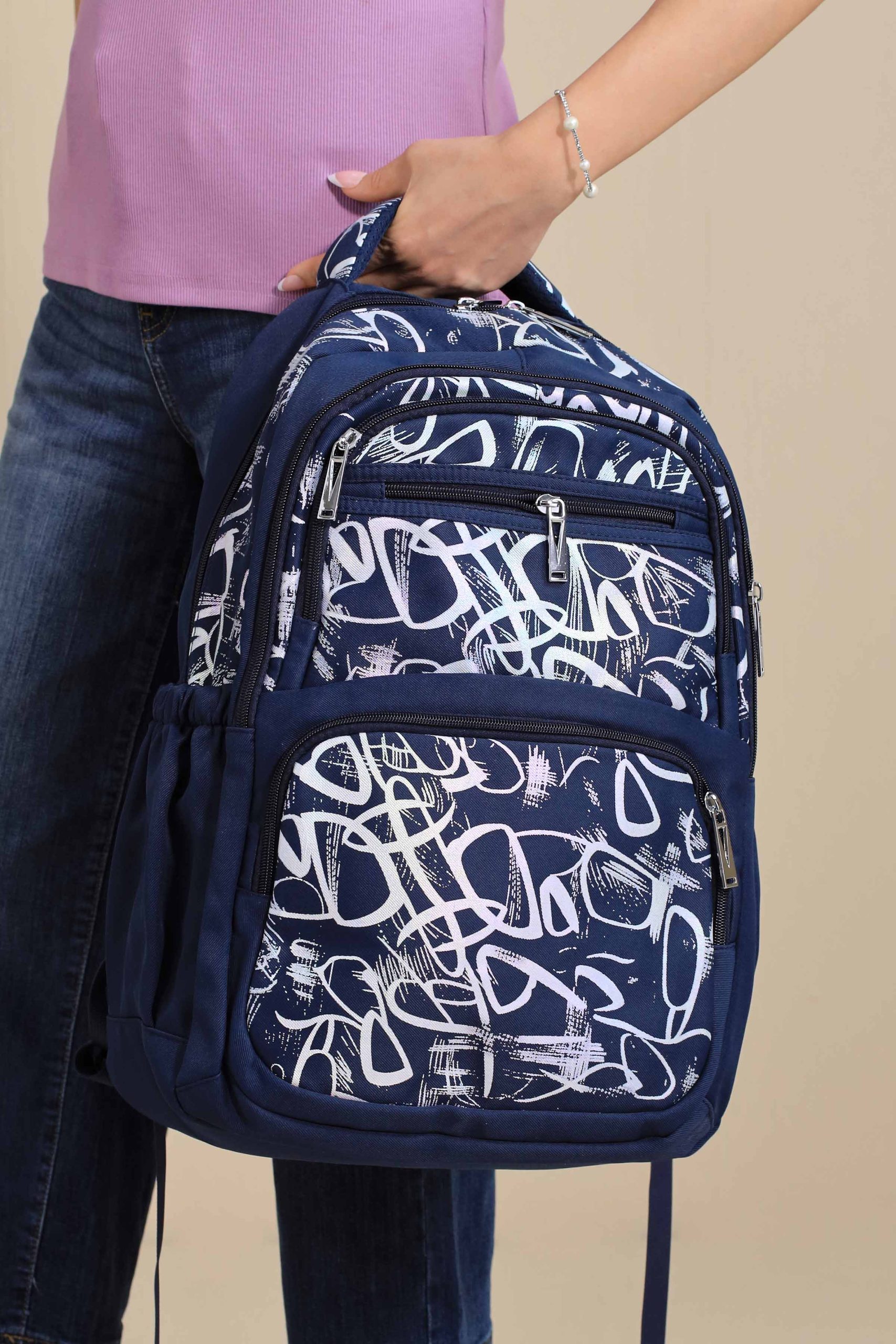 Navy Back Pack-446012121 - Image 2