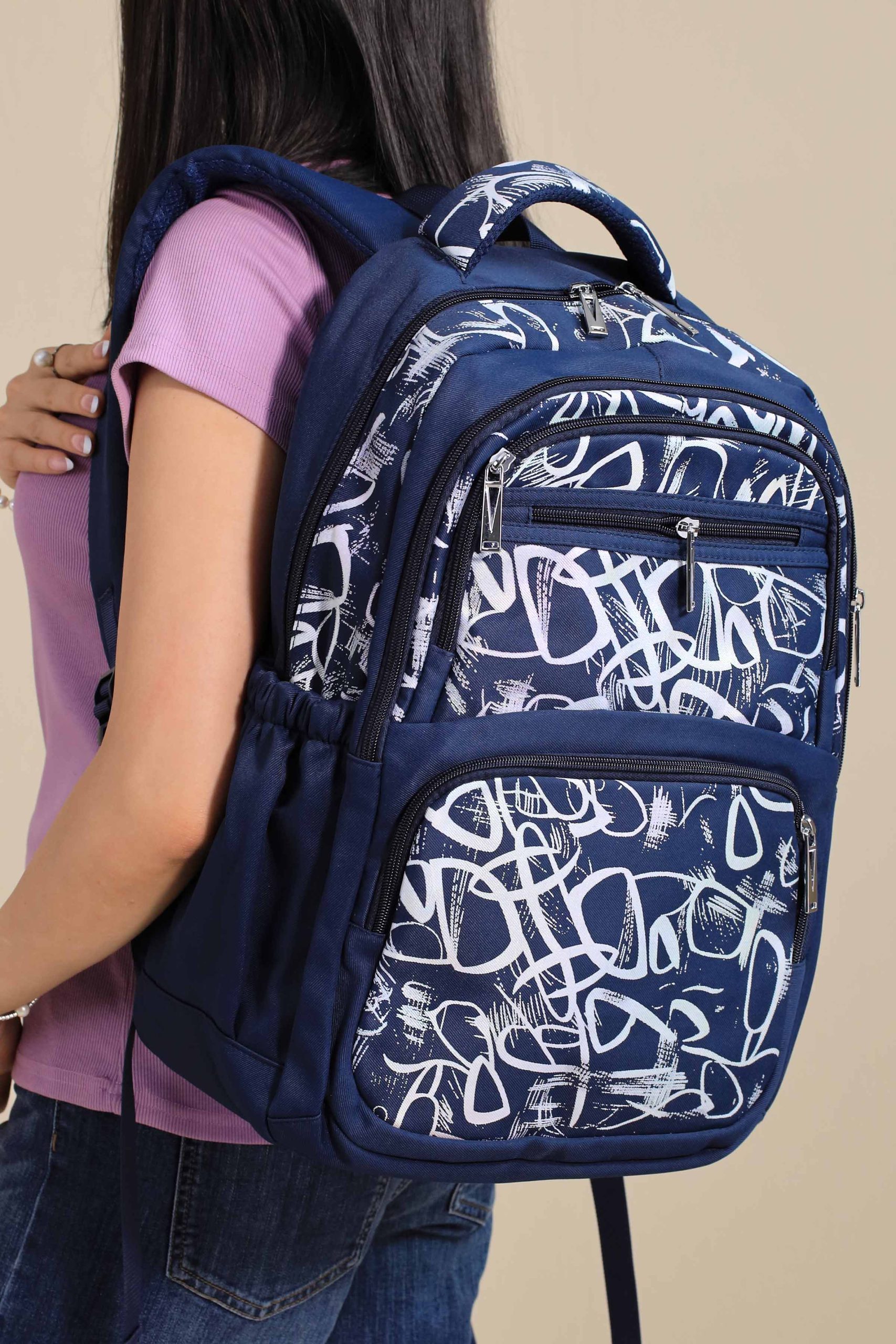 Navy Back Pack-446012121 - Image 4