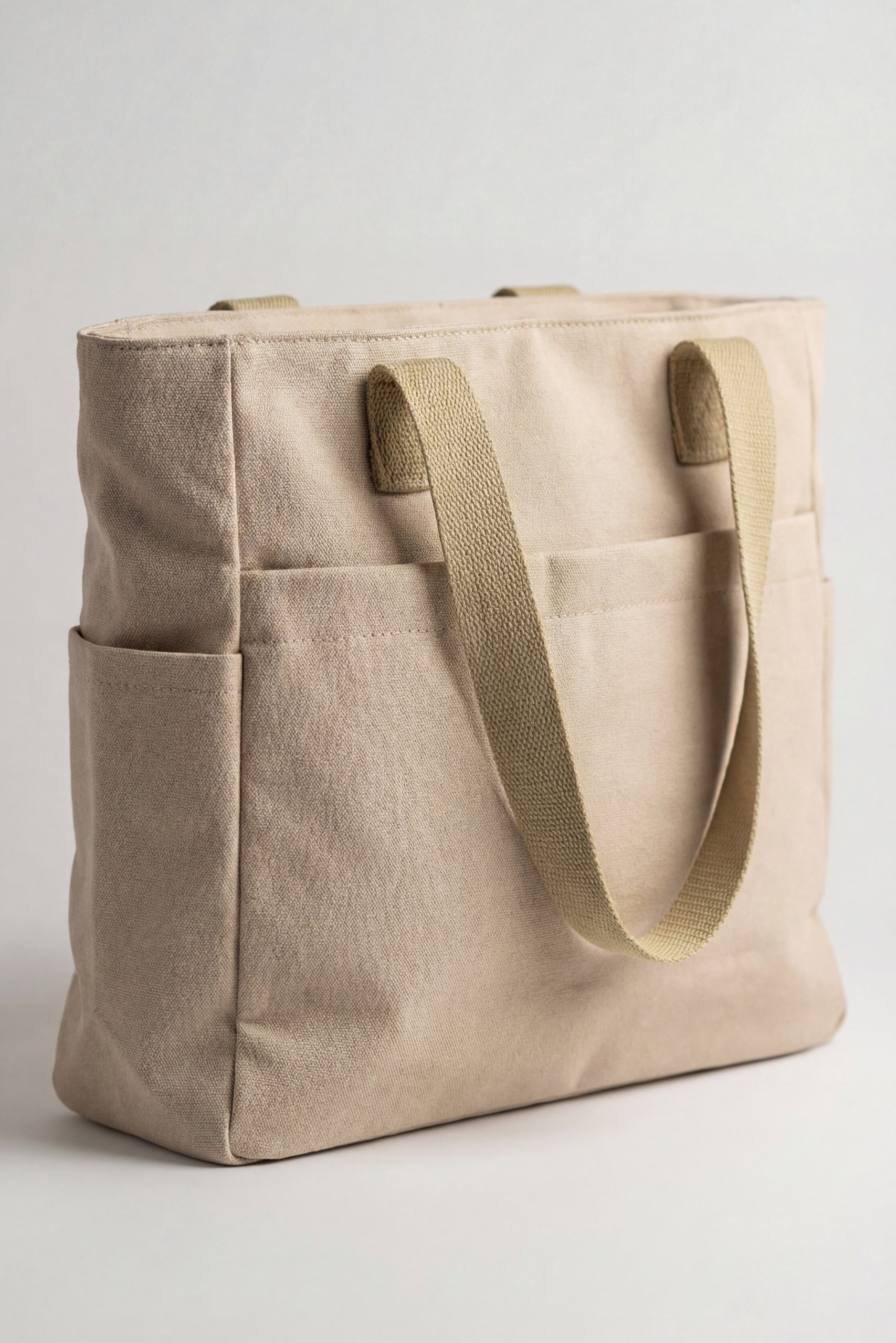 Khaki Canvas Bag-446312130 - Image 2