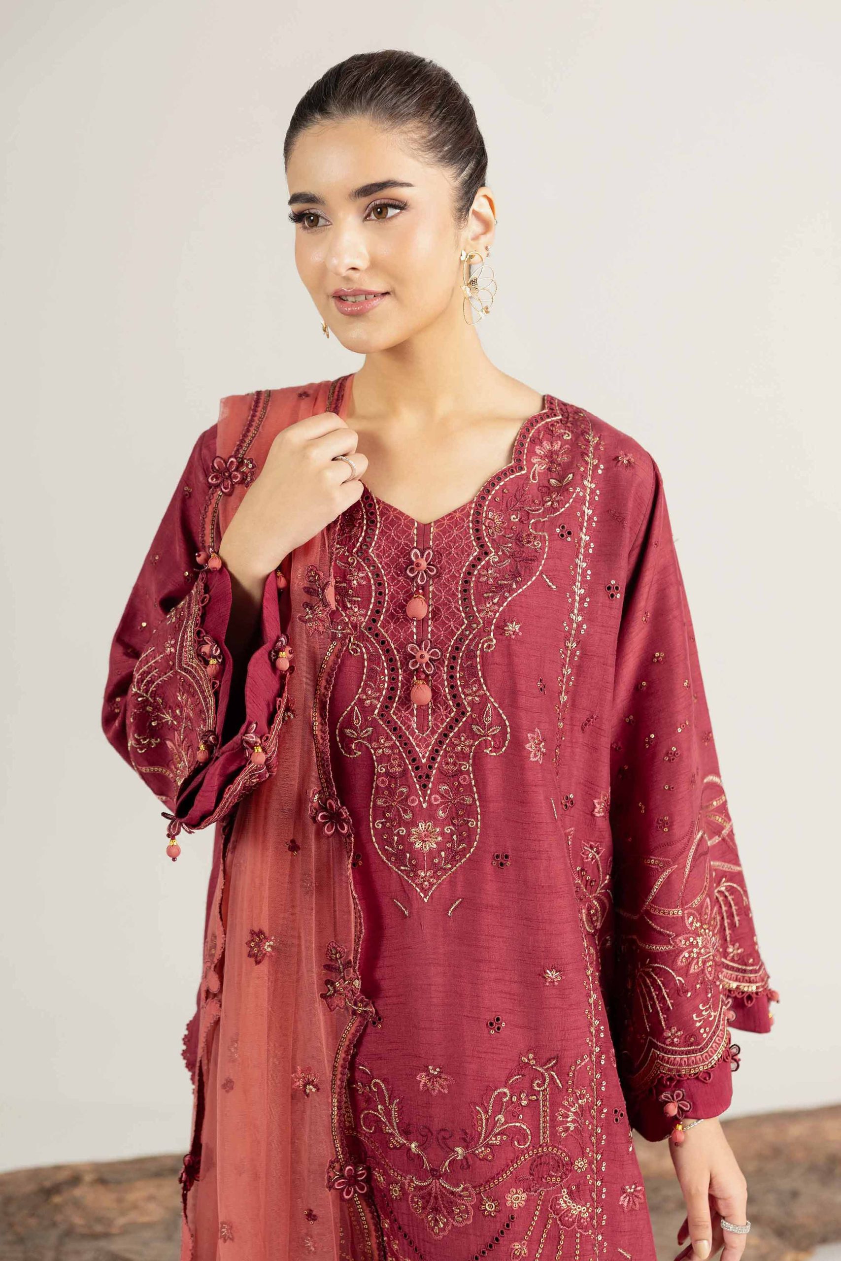 3 Piece - Embroidered Suit - 42502772 - Image 2