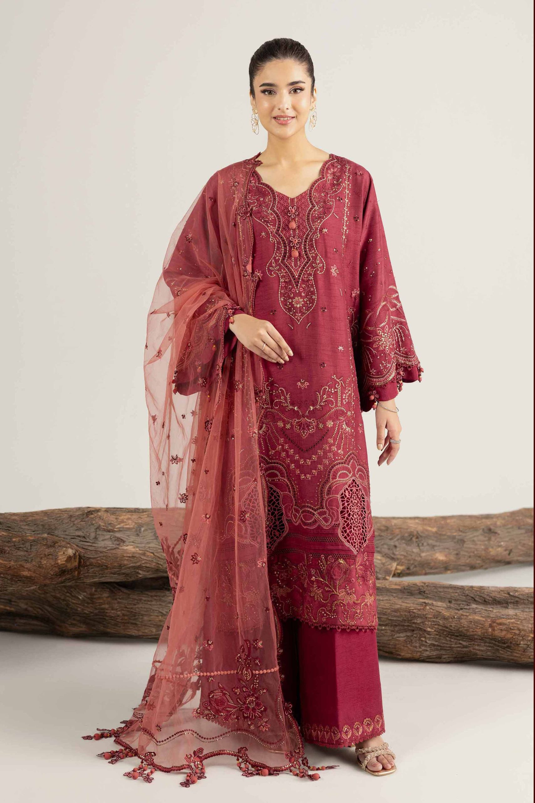 3 Piece - Embroidered Suit - 42502772