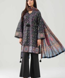 3 Piece - Digital Printed Embroidered Suit - 42502859