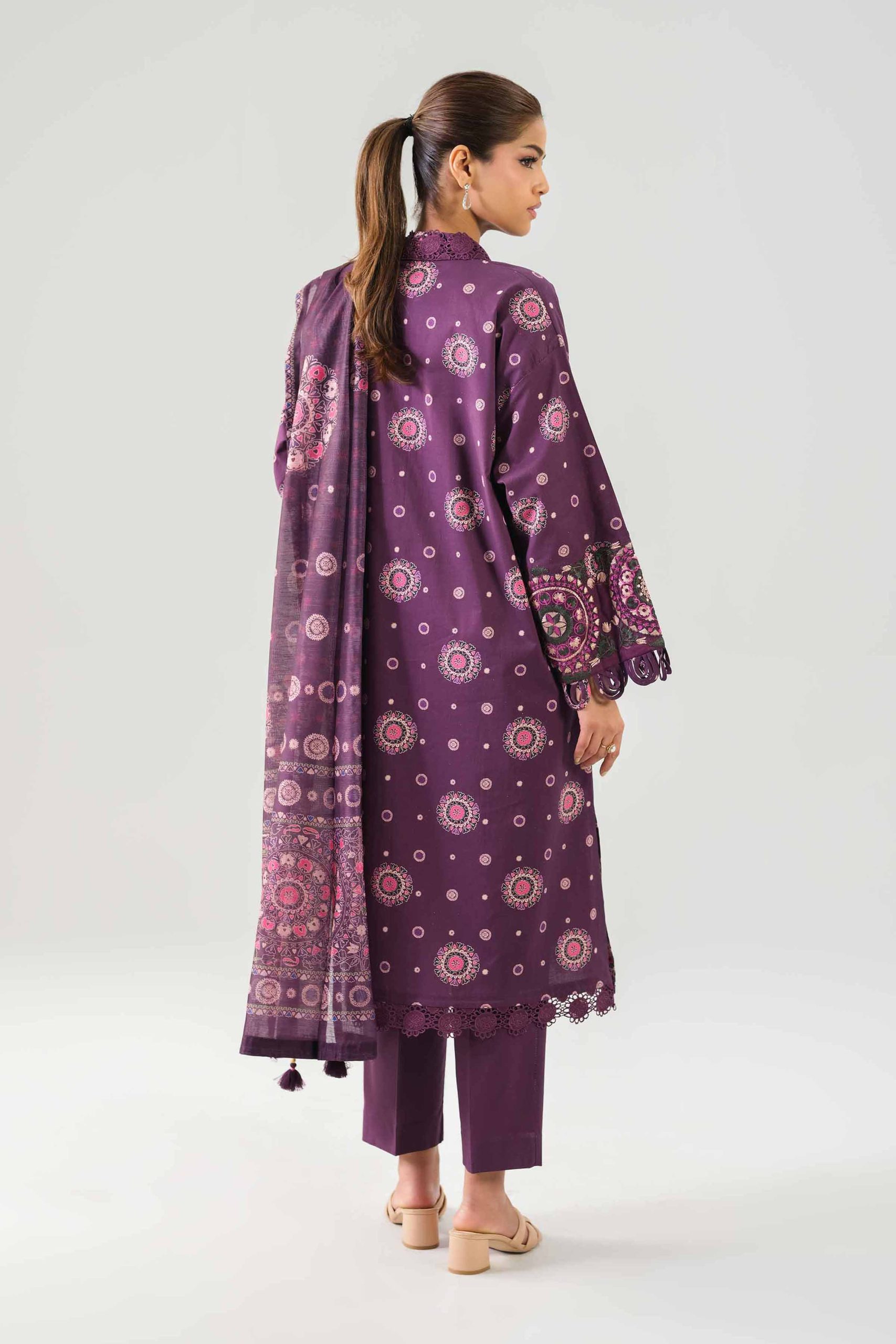 3 Piece - Digital Printed Embroidered Suit - 42502860 - Image 3