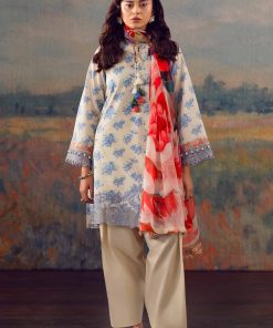 2 Piece - Digital Printed Embroidered Suit - 42601020