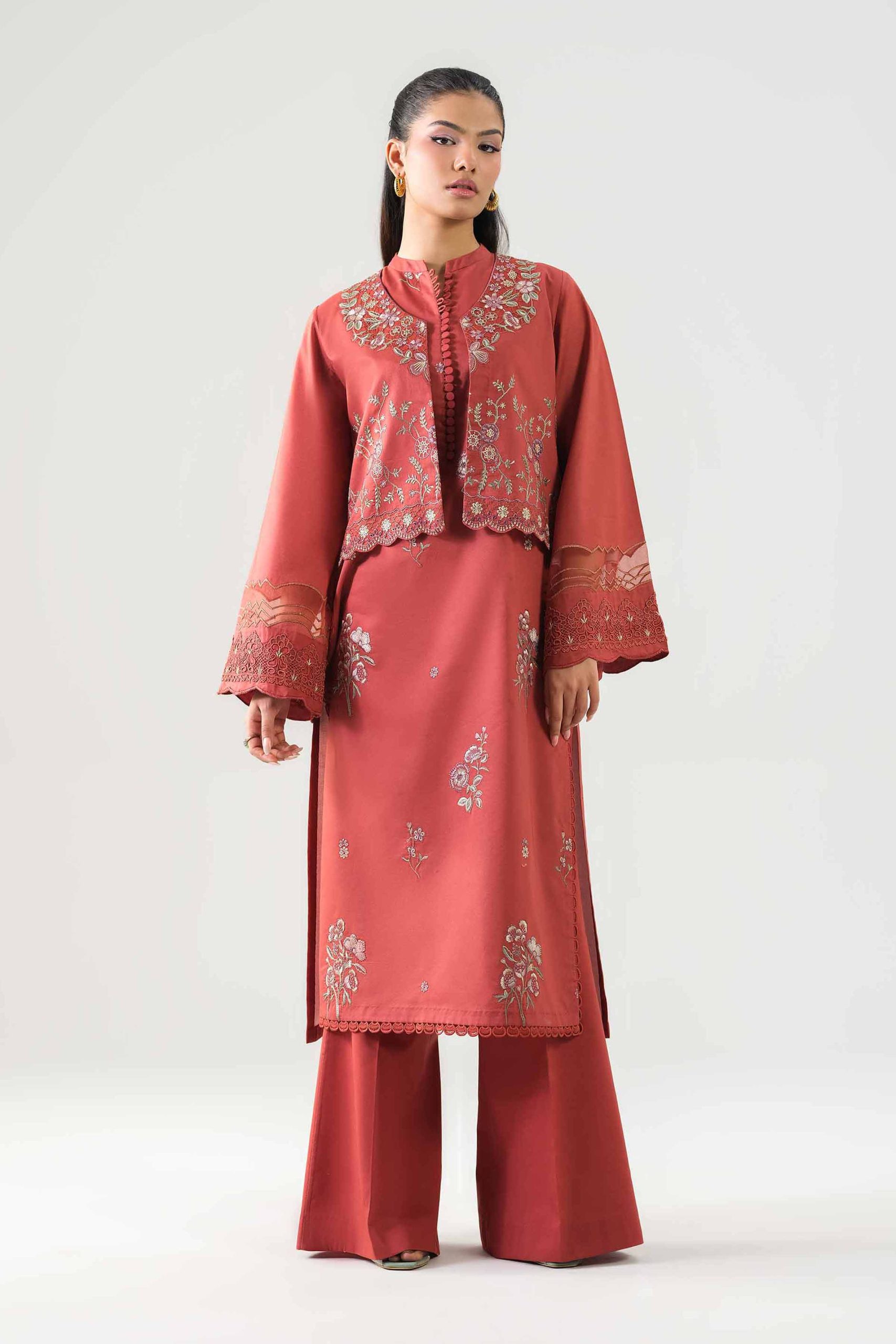 2 Piece - Embroidered Suit - 42601053