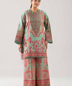 2 Piece - Digital Printed Embroidered Suit - 42601060
