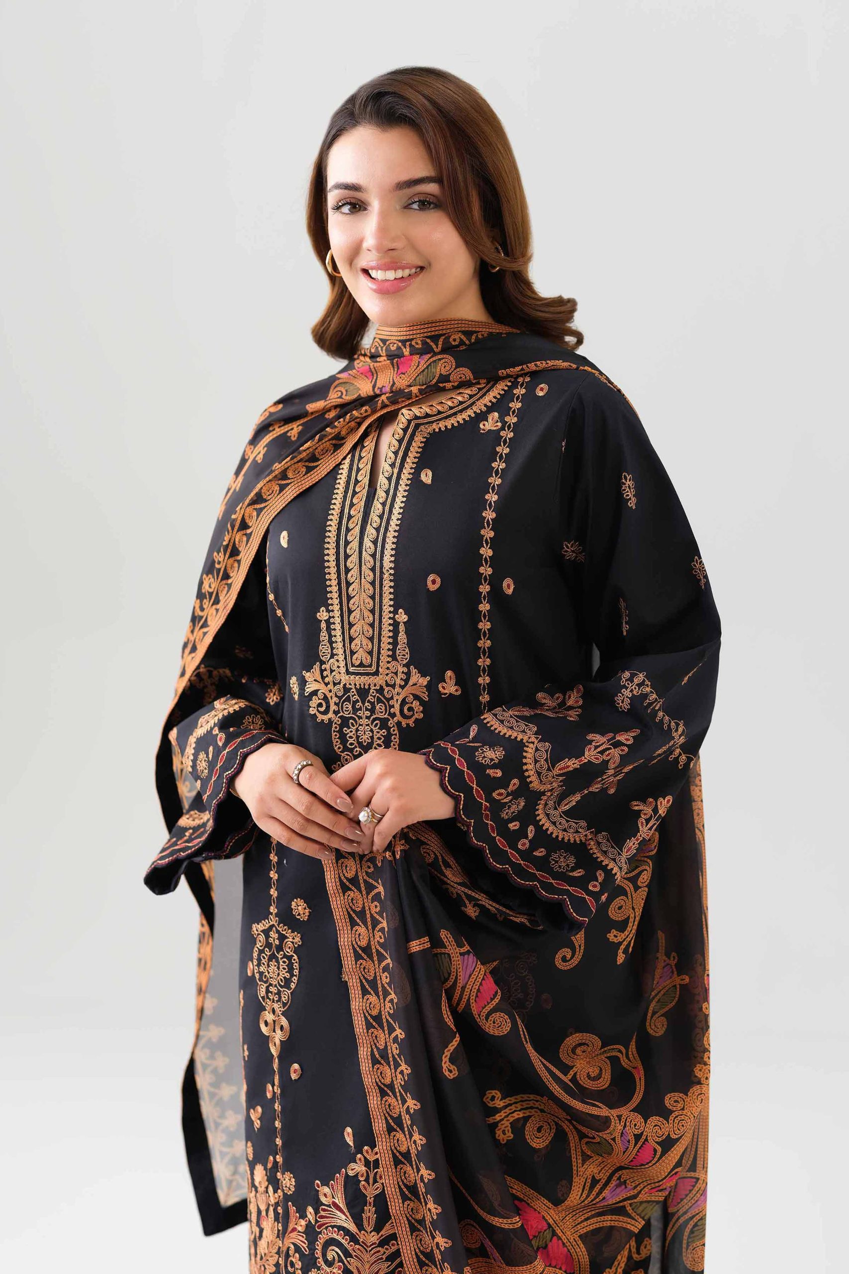 3 Piece - Digital Printed Embroidered Suit - 42601071 - Image 2