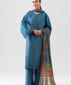 3 Piece - Digital Printed Embroidered Suit - 42601073