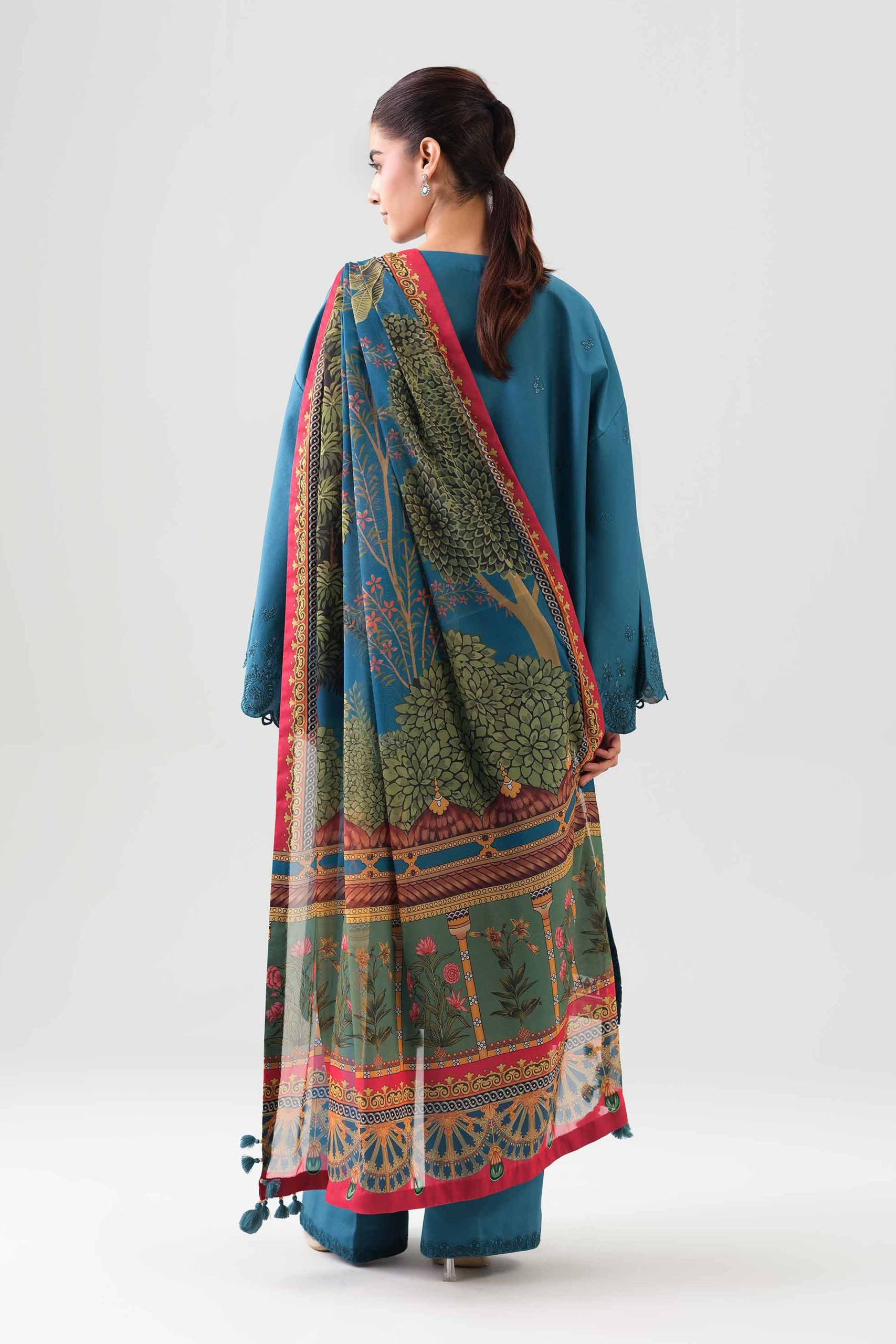 3 Piece - Digital Printed Embroidered Suit - 42601073 - Image 3