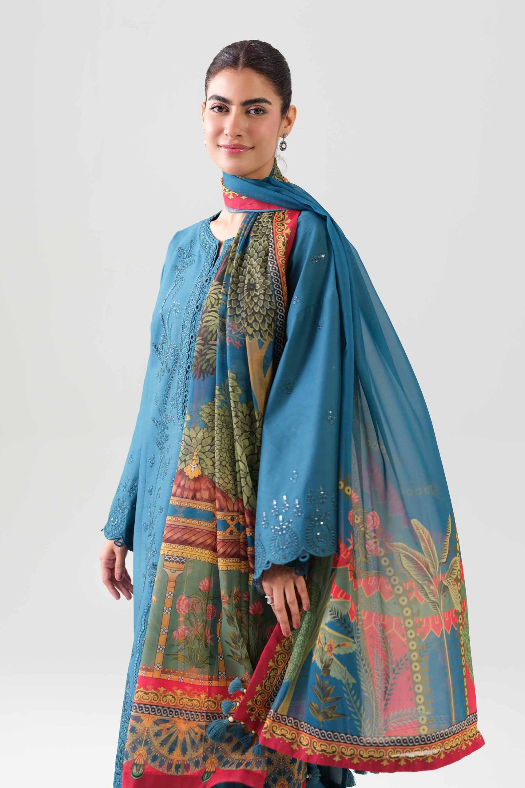3 Piece - Digital Printed Embroidered Suit - 42601073 - Image 2
