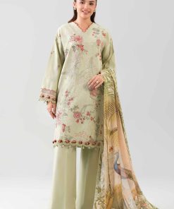 3 Piece - Digital Printed Embroidered Suit - 42601074