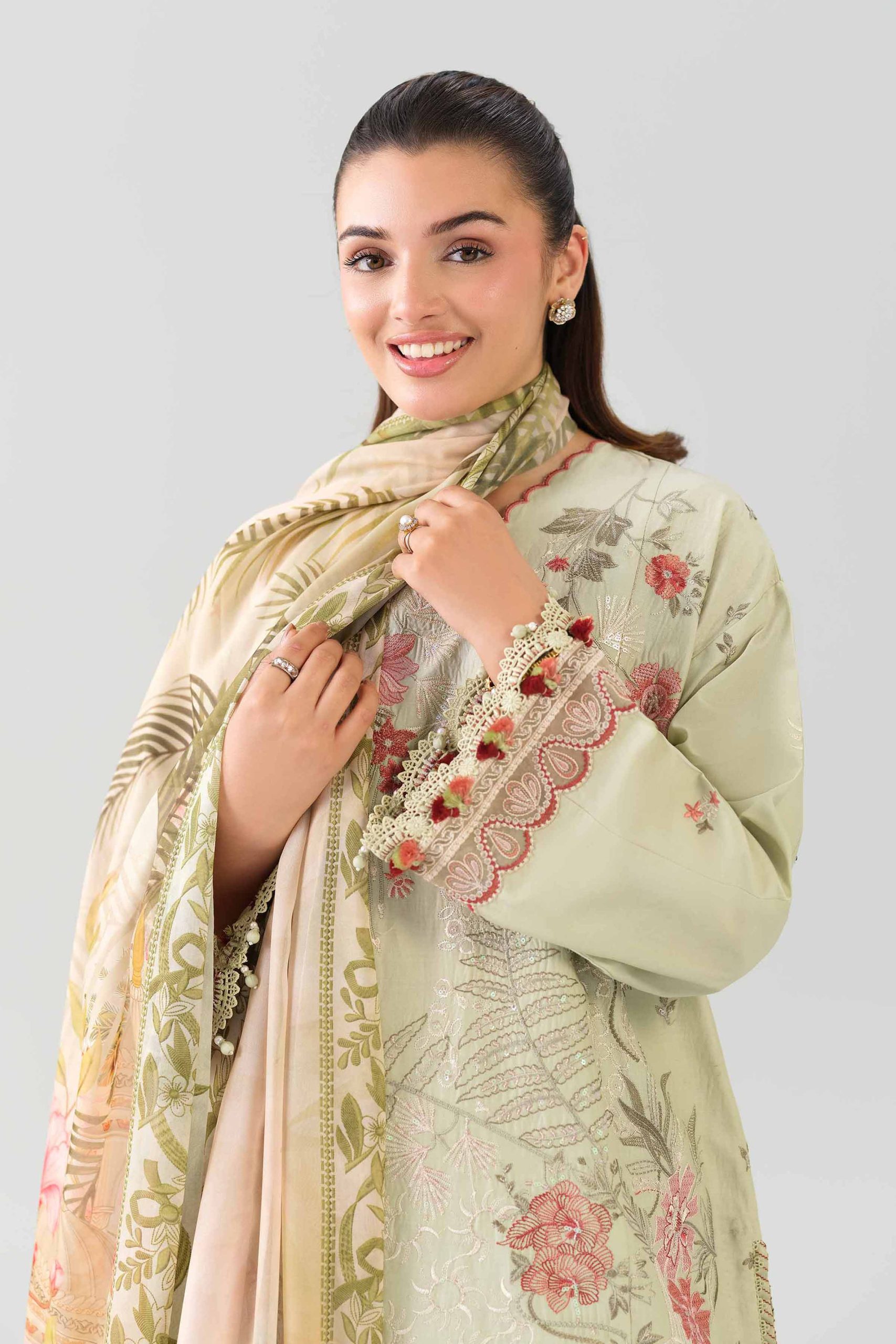 3 Piece - Digital Printed Embroidered Suit - 42601074 - Image 2