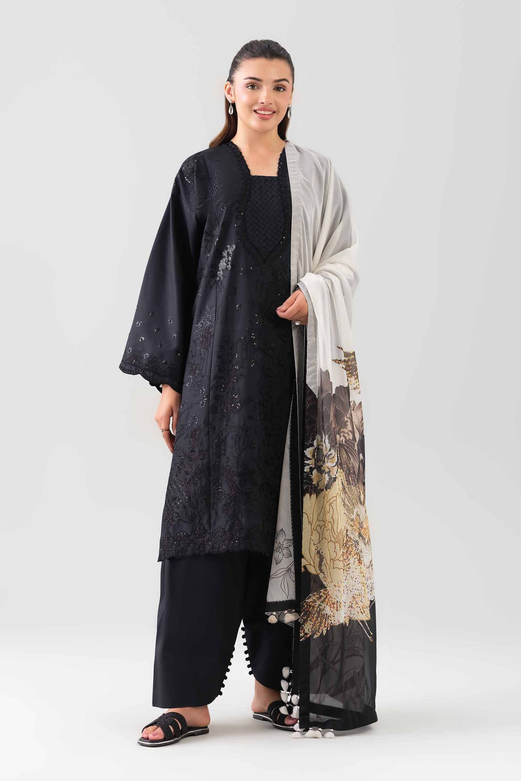 3 Piece - Digital Printed Embroidered Suit - 42601075 - Image 4