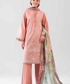3 Piece - Digital Printed Embroidered Suit - 42601079