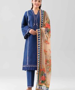 3 Piece - Digital Printed Embroidered Suit - 42601080