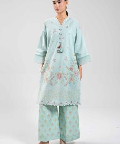 2 Piece - Digital Printed Embroidered Suit - 42601084