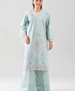 2 Piece - Digital Printed Embroidered Suit - 42601087