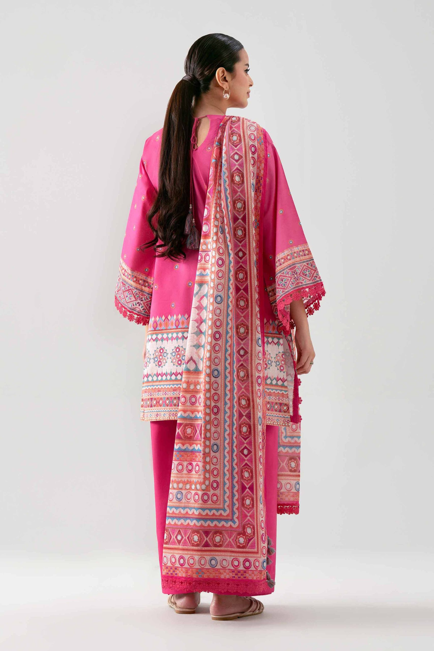 3 Piece - Digital Printed Embroidered Suit - 42601103 - Image 3