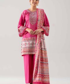 3 Piece - Digital Printed Embroidered Suit - 42601103